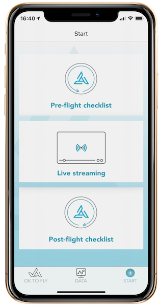 checklist on airdata mobile app
